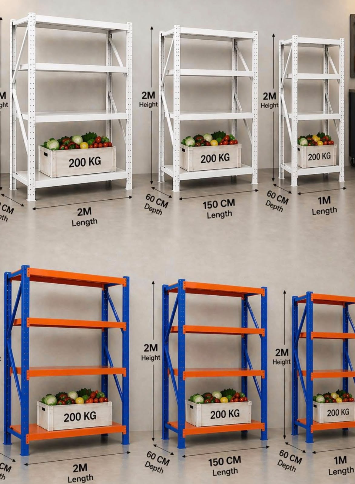 Small parts storage bins and louvered panels
